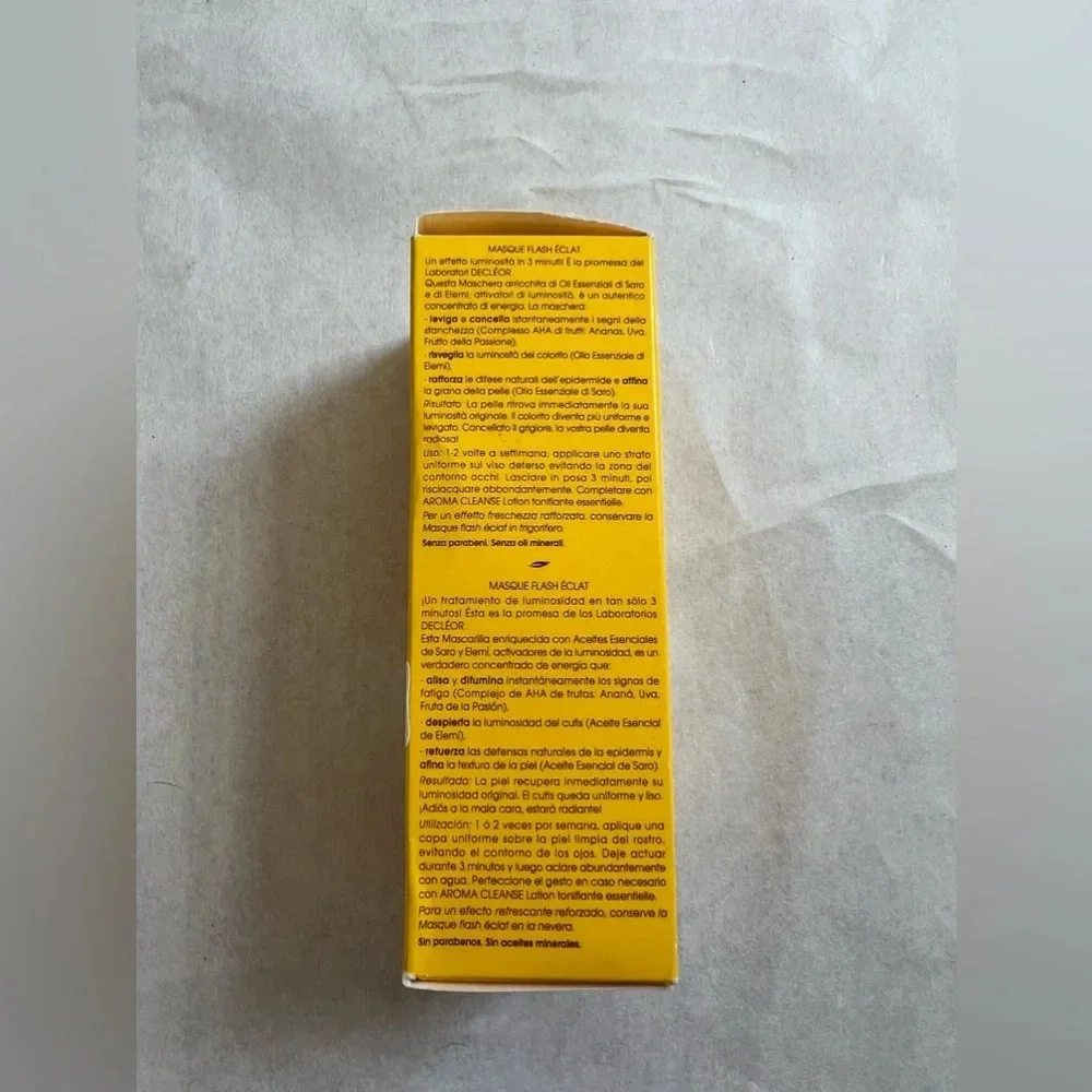 Decleor Life Radiance Flash Mask With Saro Brightens Skin 1.69oz /50ml NIB